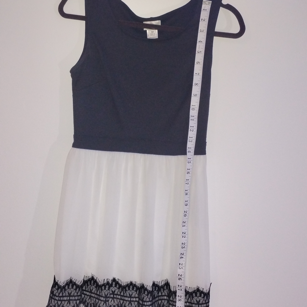 Sweet Storm Black and White Midi Dress